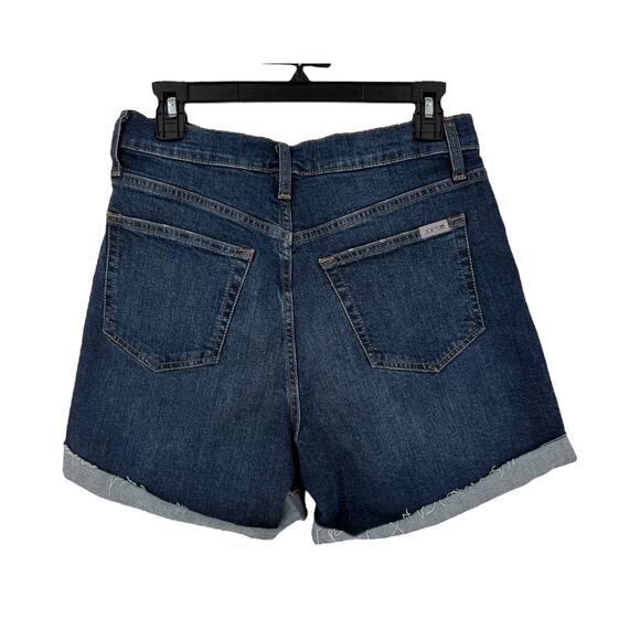 Joe's Jeans Cuffed High Waist Mid Thigh Denim Shorts blue size 29 - Picture 6 of 6